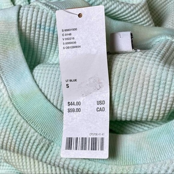 BDG Urban Outfitters Tie Die Waffle Knot Tank Top Light Blue Women’s Small* NWT - Picture 9 of 10